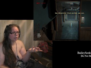 naked gamer girl, fetish, big boobs, outlast