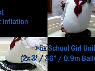 fetish, chest inflation, breast inflation, inflation