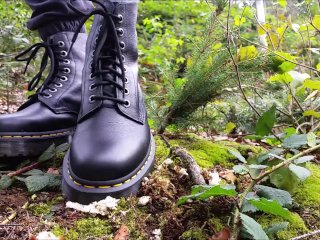 Mushrooms Stomping with Doc Martens Boots