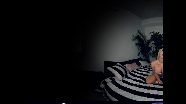 VR 360 4K - BIG FAKE TITS TEEN GIRL COSPLAY HARLEY QUINN BLONDE NUDE THONG IN VIRTUAL REALITY