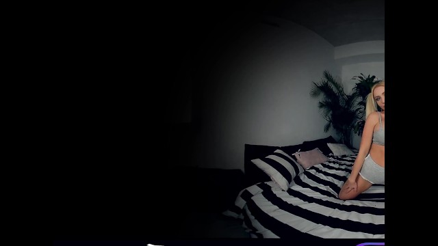 VR 360 4K - BIG FAKE TITS TEEN GIRL COSPLAY HARLEY QUINN BLONDE NUDE THONG IN VIRTUAL REALITY