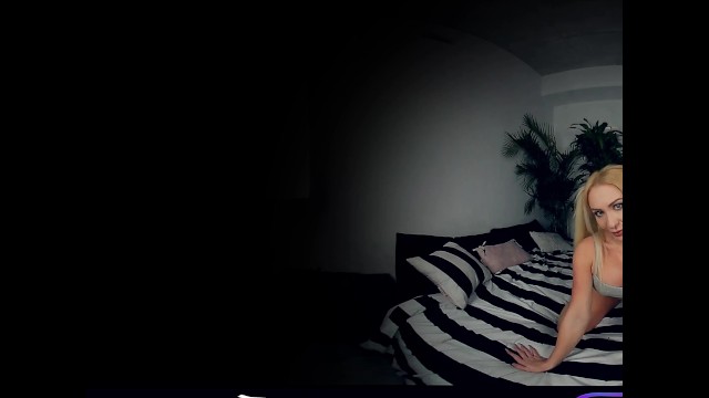 VR 360 4K - BIG FAKE TITS TEEN GIRL COSPLAY HARLEY QUINN BLONDE NUDE THONG IN VIRTUAL REALITY