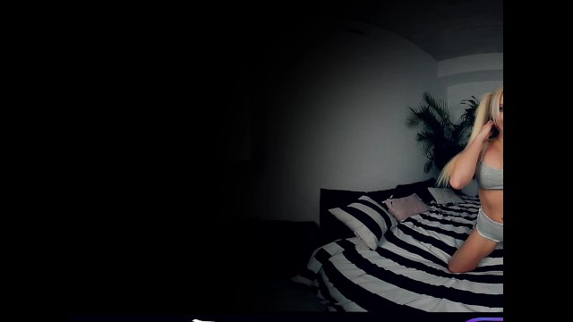 VR 360 4K - BIG FAKE TITS TEEN GIRL COSPLAY HARLEY QUINN BLONDE NUDE THONG IN VIRTUAL REALITY