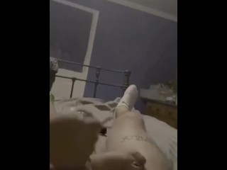 Cbt sore and beat balls and cock jerked off till queen makes bitch cum just for a denied hand_jib