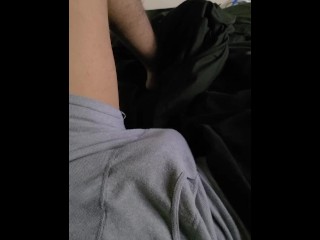 Cock about to Burst out of my Boxers