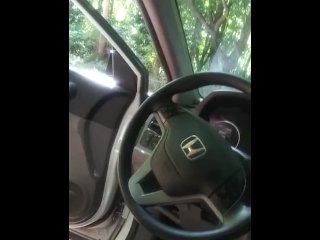 Outdoor jerking and cum on public street