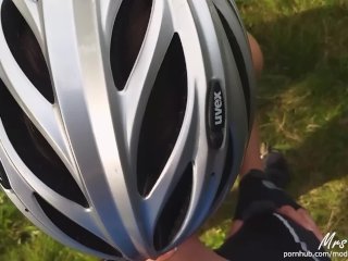 Cyclist Milf Gives Blowjob_and Drives Off withTits Full of Cum