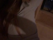 Preview 2 of Hot Teens Fuck On The Balcony Of The Resort at Night