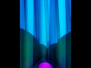 Preview 2 of Getting loud and cumming in the Public tanning bed!