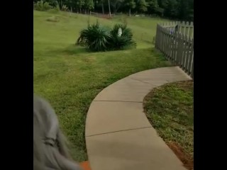 Fucking wifes BFF quick on the porch
