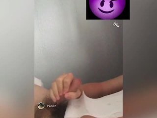 White boy cums watching Arab cock play