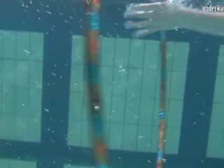 Underwater acrobatics lesbians Irina Barna and Anna Feher