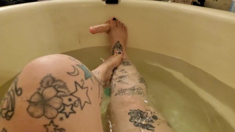 Feet bath tub dildo