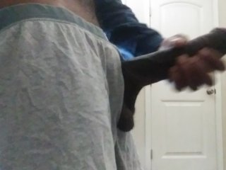 Long thick dick close up cum with sound