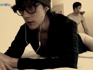 Interracial asian boy fucks a white boy during spooky season screenshot number 0