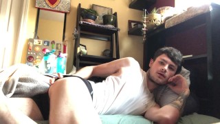 Pov: Your Step Brother wakes up horny (jerking off with ass play)