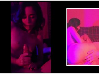 Red Light / Blue Light (handjob Reverse Cowgirl Creampie)(hardcoreWith POV/ Picture-in-picture)
