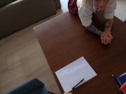 Preview 4 of Schoolgirl shows her Stepdad a fuck list before exam. He fucks her in many ways