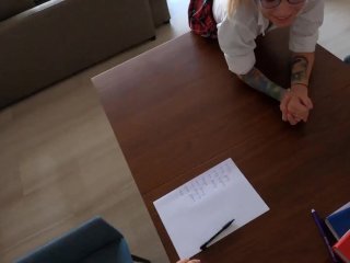 Schoolgirl Shows Her StepdadA Fuck List Before Exam. He_Fucks Her in Many Ways