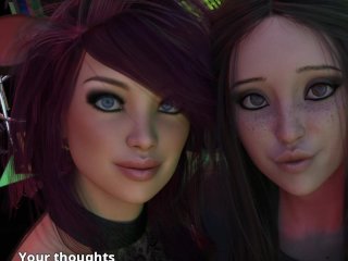 petite, 3d animation, harem, public