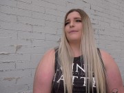 Preview 1 of Chubby Blonde first time Gloryhole
