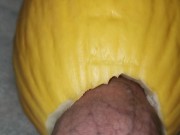 Preview 1 of Big dick fucking Watermelon ( canari ) close up