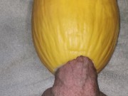 Preview 2 of Big dick fucking Watermelon ( canari ) close up