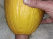 Preview 6 of Big dick fucking Watermelon ( canari ) close up