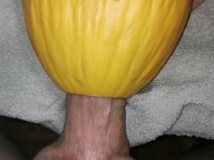 Big dick fucking Watermelon ( canari ) close up