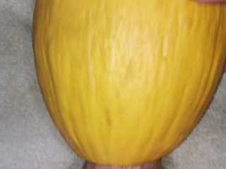 Big dick fucking Watermelon ( canari ) close_up