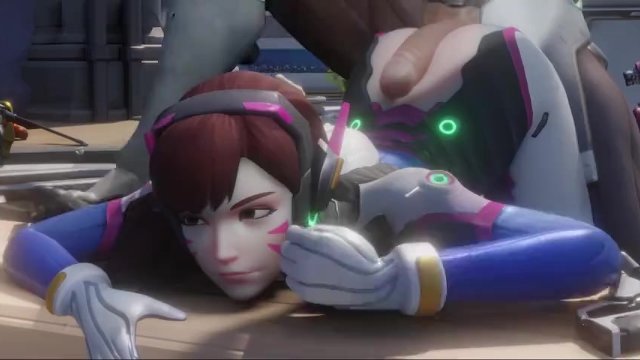 Дву трахает Гэндзи Overwatch Doggystyle