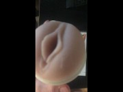Preview 1 of UNBOXING and FUCKING Riley Reid FLESHLIGHT [CLOSE UP] Cumshot!