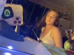 Getting naked having a bong and vibing  away