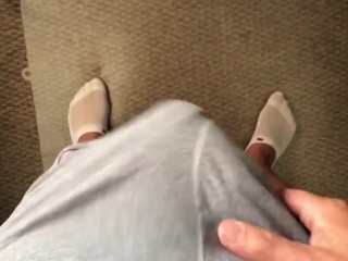 Cumming on my White no Show Socks