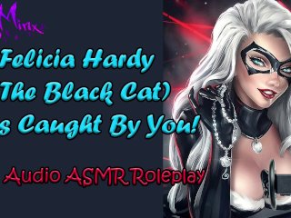 spiderman black cat, audio, solo female, female orgasm