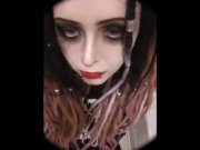 Preview 1 of Obsessed friend made compilation goth doll talking like a complete Slut