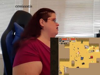 BBW MILF playing Nuclear Throne