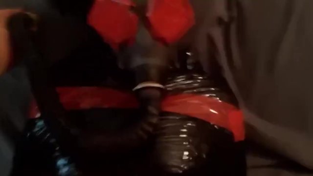BDSM Sex Slave, Monday Ritual with my Plastic Wrap Slavegirl