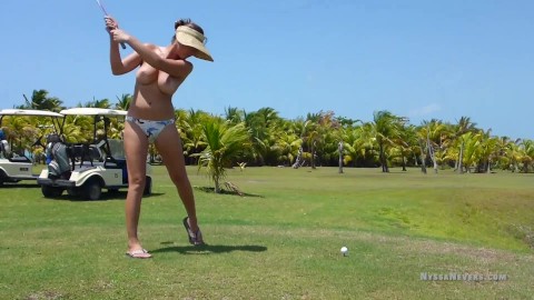 Topless Golfing with Nyssa Nevers