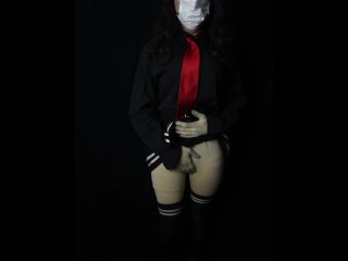 female doll mask, 60fps, role play, small tits