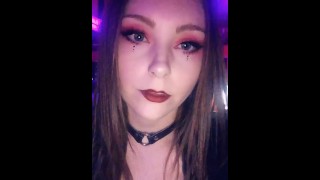 Goth girl stripper tease