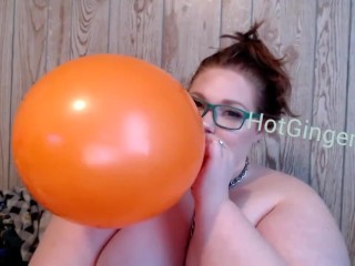 Orange Ballon Spaß