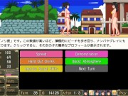 Preview 5 of Let's turn the flirting beach into a nudist fuck beach [Adult game] Ep.2 outdoor voyeurism
