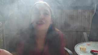 INHALE 43 Gypsy Dolores outdoor half nude smoking