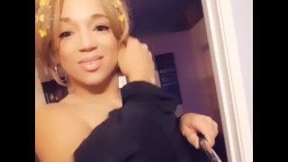 Light skinned sexy TS sucks 18 y/o THICK Puerto Rican DL dick and gets mouth full of BBC