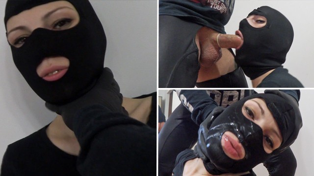 Masked Slut: Sloppy Condom Deepthroat & Facefuck Quickie - Pornhub.com
