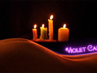 Groeiende Passie in Het Kaarslicht. Olie Massage En Een Hoop Zaad - Violet Candle