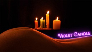 Растущая страсть при свечах. Масляный массаж и тонна спермы — фиолетовая свеча