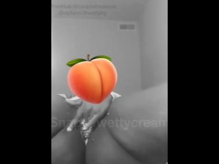 Ebony Teen Fingering Pussy while Creaming