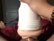 Preview 4 of Giving fleshlight creampie ( Custom Video ) Please request, you're all welcome.